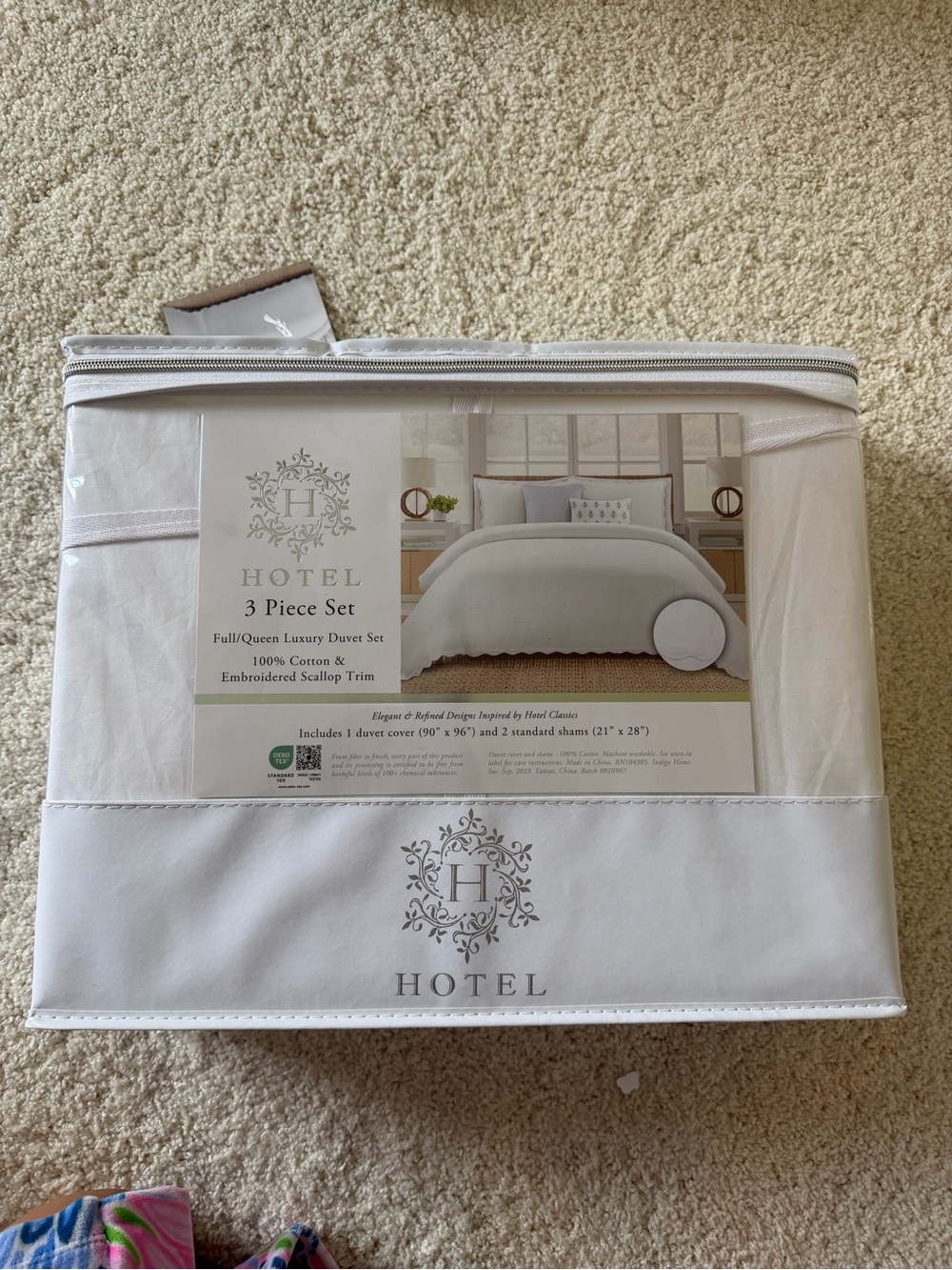 3-Piece Luxury Duvet Cover Set in White